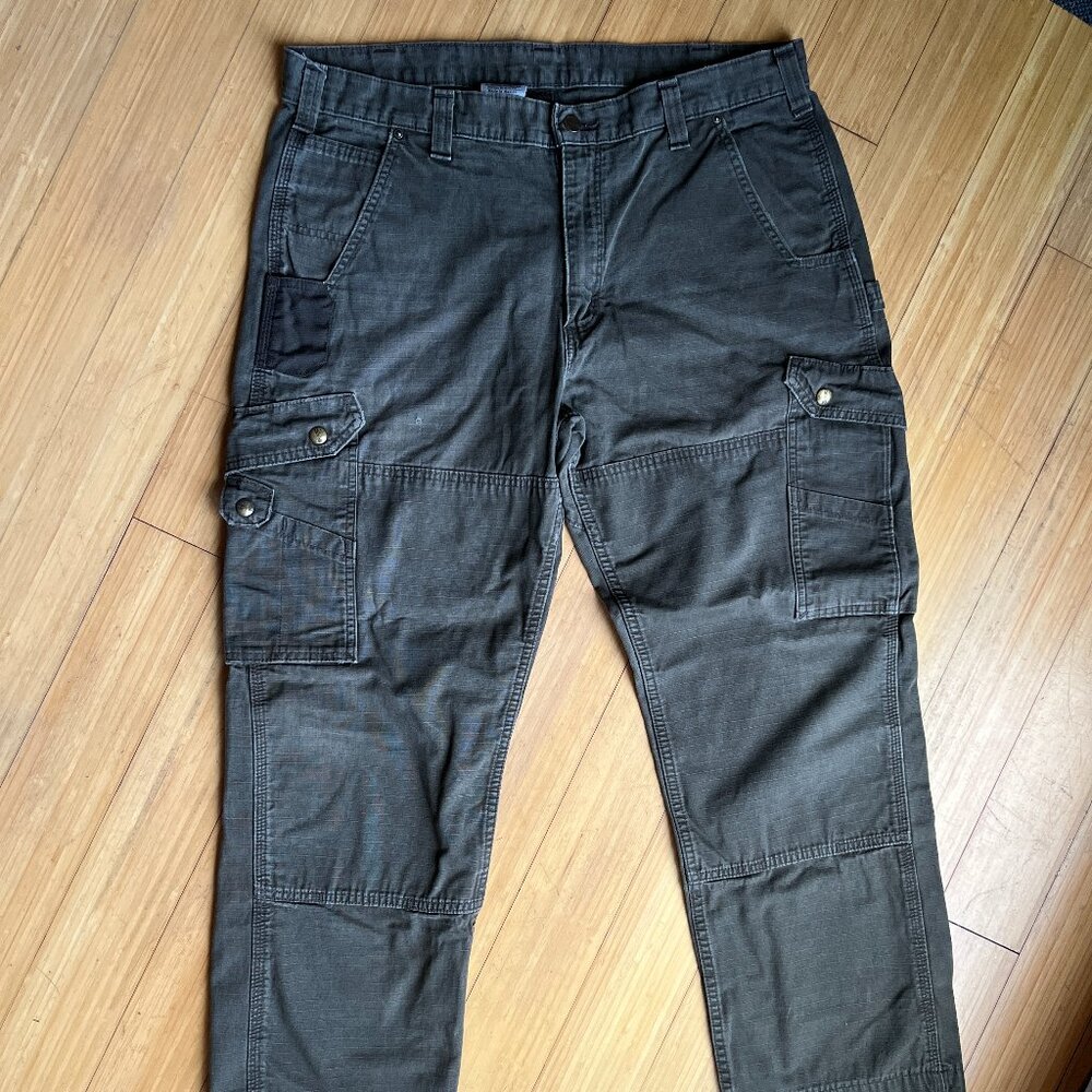 Lot of 3 38x30 Carhartt Relaxed Fit Ripstop Cargo Work Pants, Brown - Picture 8 of 11